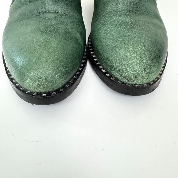 Jeffrey Campbell Womens Konda Ankle Boot Booties Size 7 Leather Western Green - Picture 6 of 10